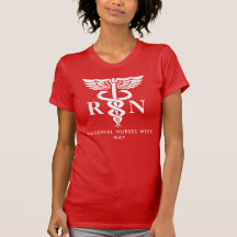 Nurses Week/Day, white caduceus RN
