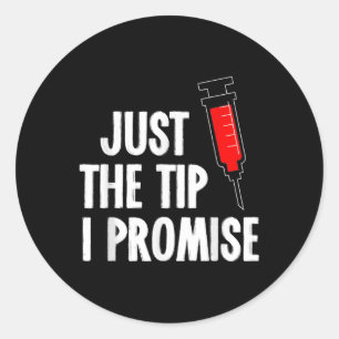 Nurses Week Shirt nur die Trinkspritze Krankenschw Runder Aufkleber