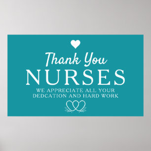 Nurses Week Wertungsbanner Vielen Dank Krankenschw Poster