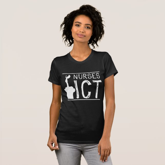 NursesICT Wächter (weiß) T-Shirt (Vorne ganz)