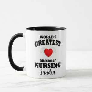 Nursing Angel Wing Red Heart Director Tasse