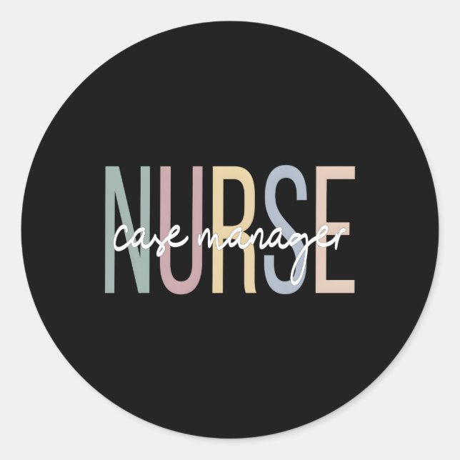 Nursing Case Aget Boho Nurse Case Ager Runder Aufkleber (Vorderseite)