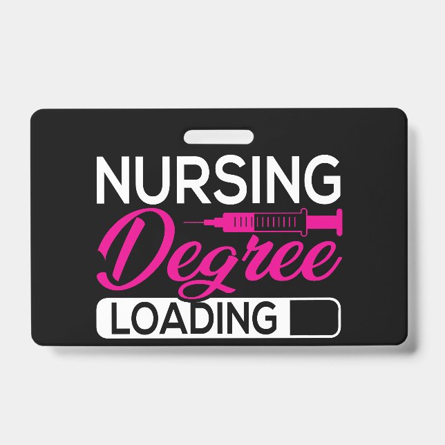 Nursing Degree Loading Future Nurse Customizable Ausweis (Vorderseite)