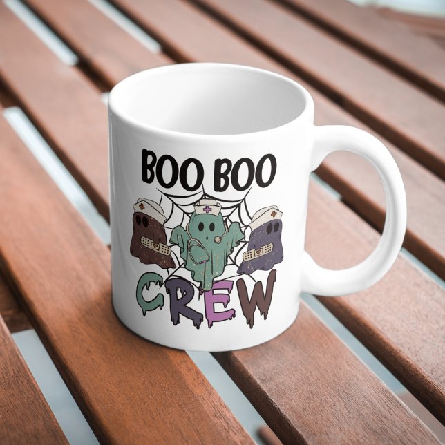 Nursing Halloween Boo Boo Crew Ghost Jumbo-Tasse (Von Creator hochgeladen)