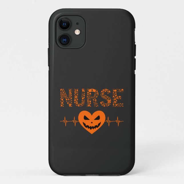 Nursing Halloween Boo Halloween Orange Ghost Case-Mate iPhone Hülle (Rückseite)