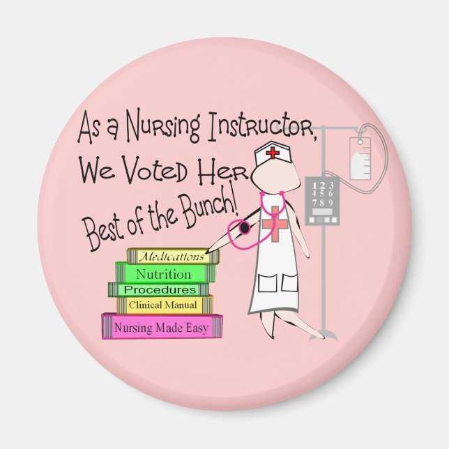NURSING INSTRUCTOR Geschenke Magnet (Vorne)