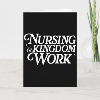 Nursing ist Königsarbeit Christlicher Glaube Krank Karte