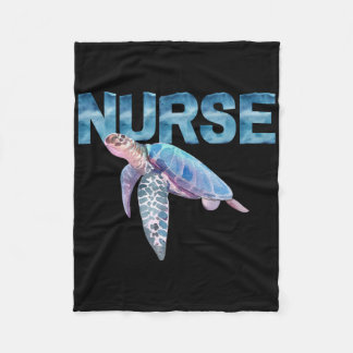 Nursing Life Meeresschildkröte T In Aquarell Nicu Fleecedecke