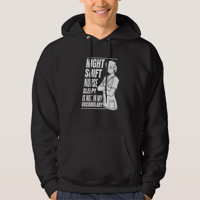 Nursing Night Shift Caretaker Hospital  Nurse Hoodie (Vorderseite)