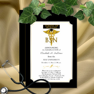 Nursing Nurse BSN Abschluss Einladung
