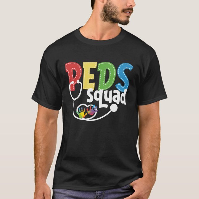Nursing Pediatrician Squads PEDS Nurses T-Shirt (Vorderseite)