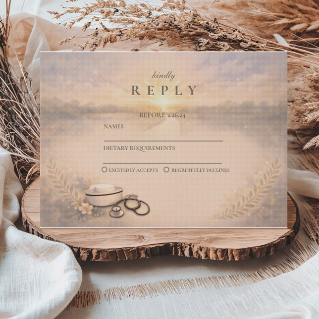 Nursing Program Graduation Celebration RSVP Karte (Von Creator hochgeladen)