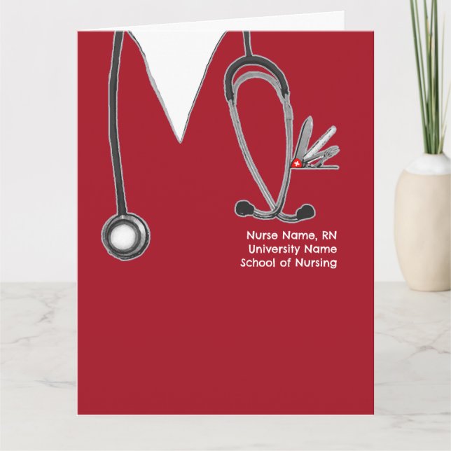 Nursing School Grad Karte (Vorderseite)