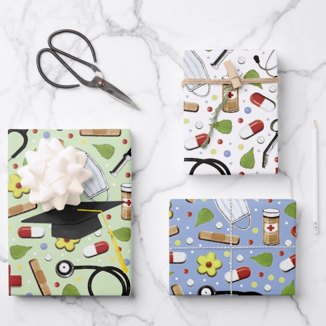 Nursing School Graduation Geschenkpapier Set (Vorderseite)