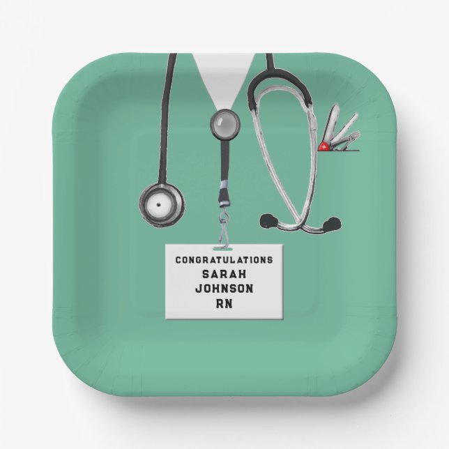 Nursing School Graduation Party Pappteller (Vorderseite)