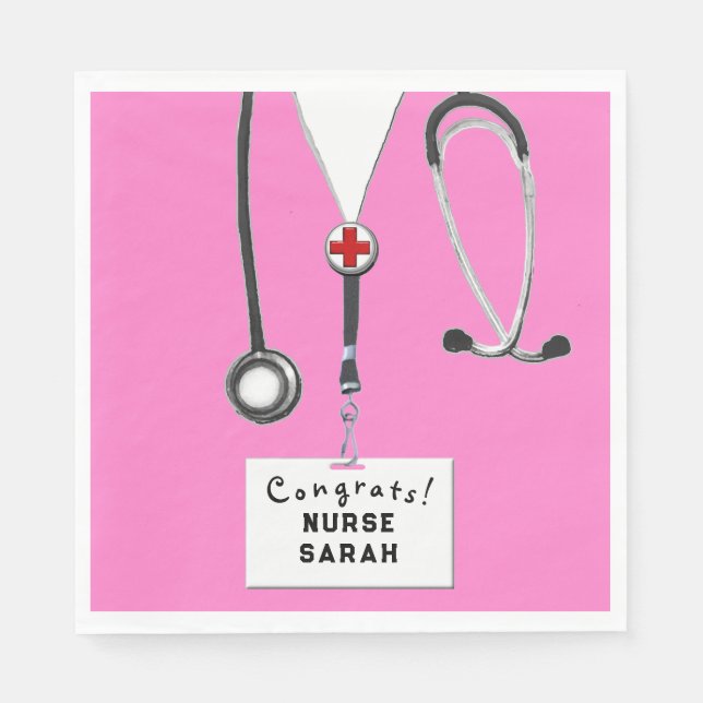 Nursing School Graduation Party Serviette (Vorderseite)