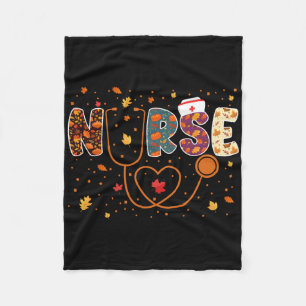 Nursing Thanksgiving Tag Stethoskop Herbst Kranken Fleecedecke