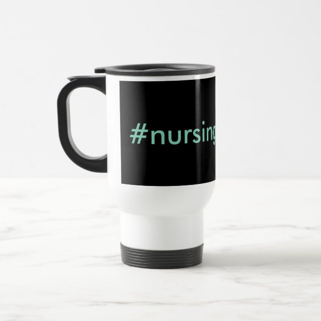#nursingproblems schwarz & aqua reisebecher (Links)