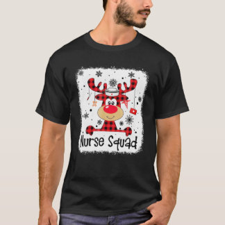 Nursquad Niedlicher Karierter Rentierschnee für T-Shirt