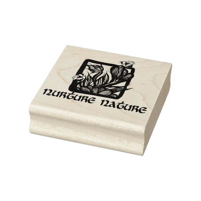 Nurture Nature Bee and Blume Gummistempel (Stempel)