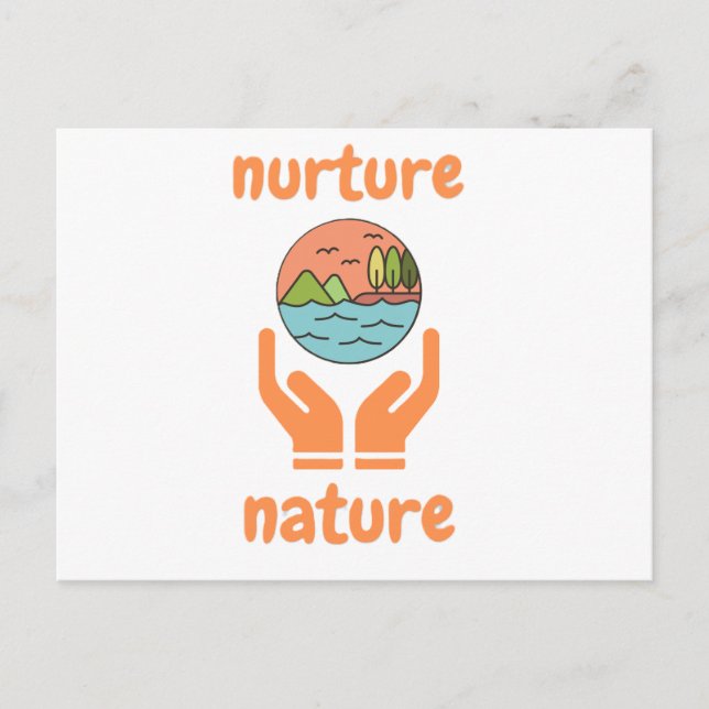 Nurture of nature, life quotes  feiertagspostkarte (Vorderseite)