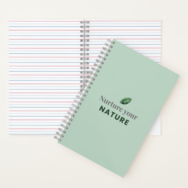 Nurture Your Nature Minimal Motivational Notebook Notizbuch (Innen)