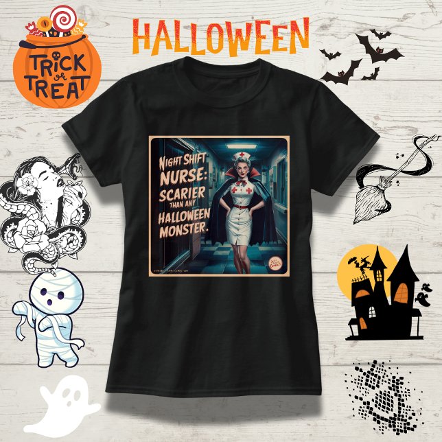Nurve der Nachtschicht: Beängstigender als Hallowe T-Shirt (Von Creator hochgeladen)