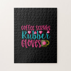 Nurve-Geschenk Kaffee Scrubs Rubber Handschuhe Puzzle