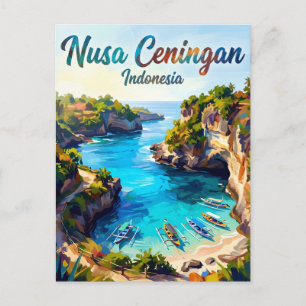Nusa Ceningan Indonesien Postkarte