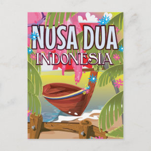 Nusa Dua Indonesien Reiseplakat Postkarte