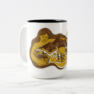 Nusa Ina (Mutterinsel) Zweifarbige Tasse