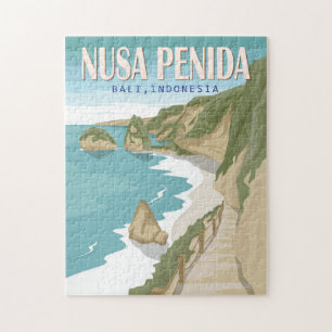Nusa Penida Beach Bali Indonesien Vintag Puzzle