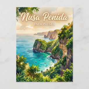 Nusa Penida Indonesien Postkarte