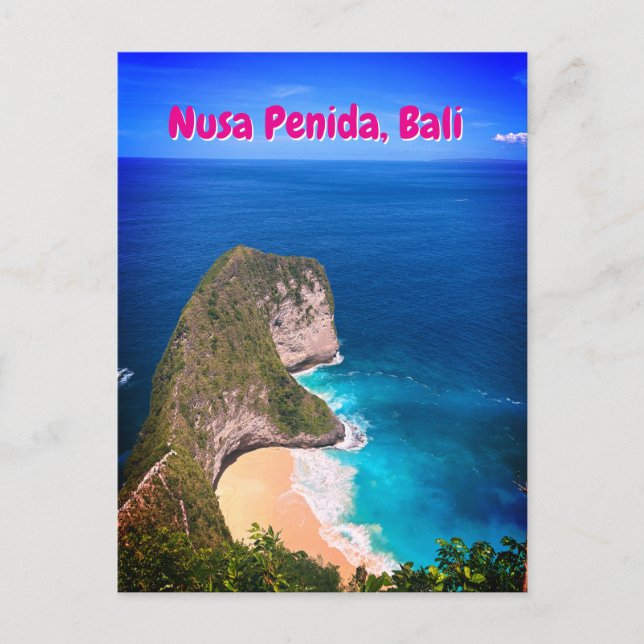 Nusa Penida, Strand von Dinosaur Postkarte (Vorderseite)