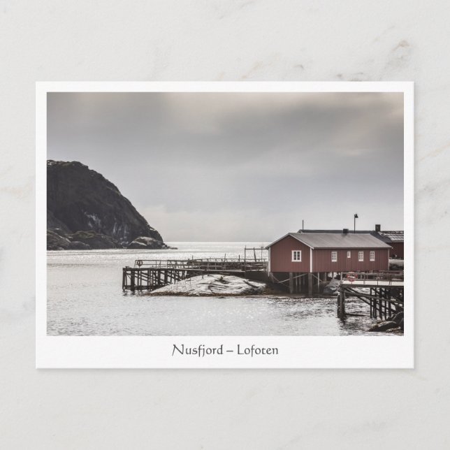 Nusfjord Lofoten Norwegen Postkarte (Vorderseite)