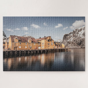 Nusfjord Village Lofoten Norwegen Puzzle