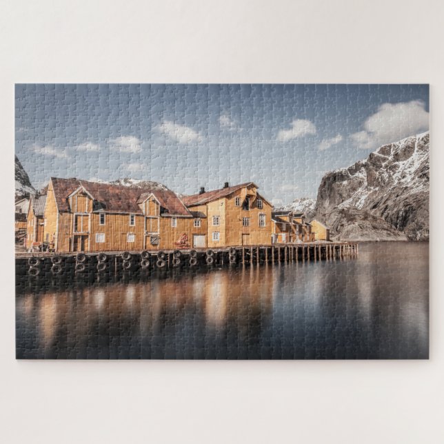 Nusfjord Village Lofoten Norwegen Puzzle (Horizontal)