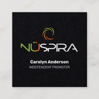 NuSpira Black Business Card Quadratische Visitenkarte