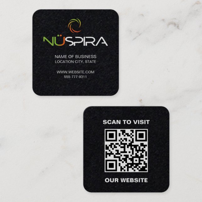 NuSpira Business Card Quadratische Visitenkarte (Vorne/Hinten)