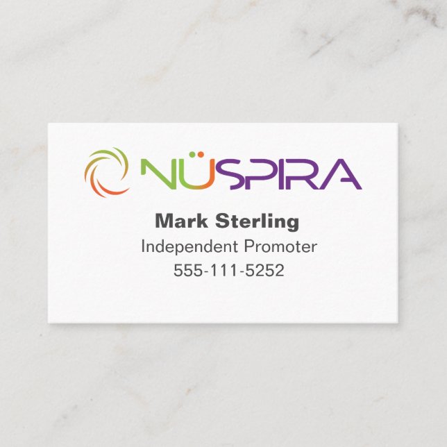 NuSpira Business Card Visitenkarte (Vorderseite)