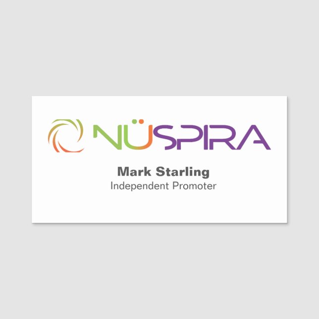 NuSpira Name Tag Namensschild (Vorderseite)