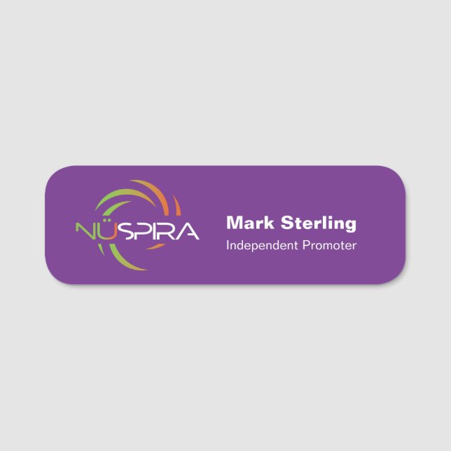 NuSpira Name Tag Namensschild (Vorderseite)