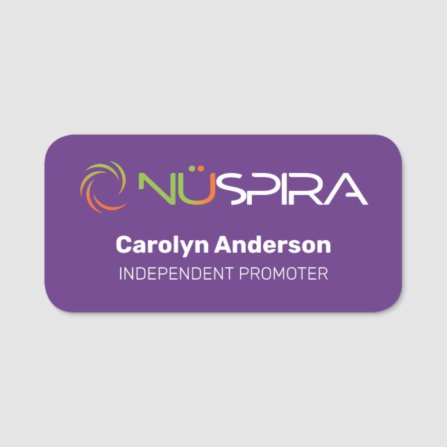 NuSpira Namensschild (Vorderseite)