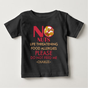 Nuss-Allergie-Shirt, füttern mich nicht Baby T-shirt