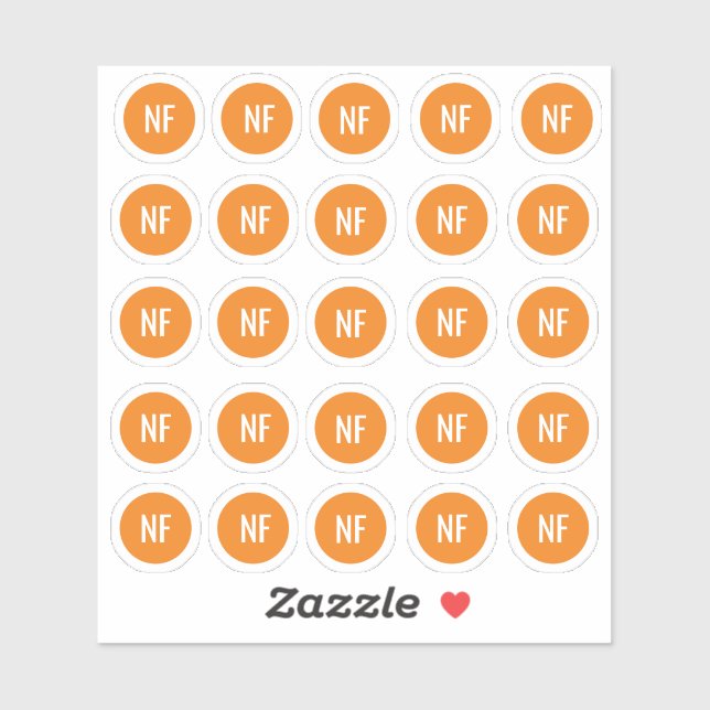 Nuss-freie Aufkleber (Blatt)