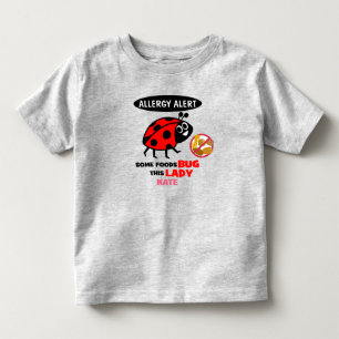 Nussallergie-Alarm-Marienkäfer-Shirt Kleinkind T-shirt