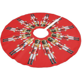 Nussartige Nussknacker-Armee Polyester Weihnachtsbaumdecke