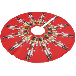 Nussartige Nussknacker-Armee Polyester Weihnachtsbaumdecke