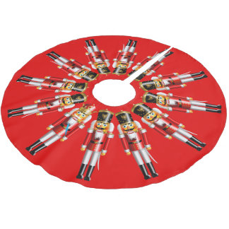Nussartige Nussknacker-Armee Polyester Weihnachtsbaumdecke