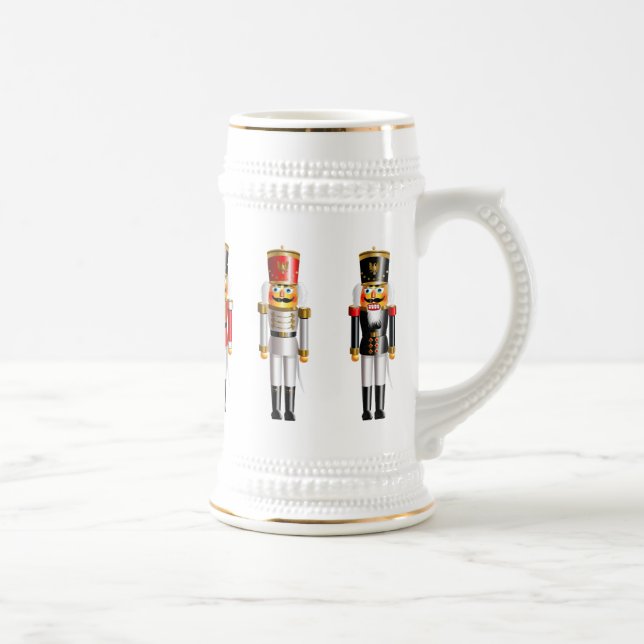 Nussartige Nussknacker-Spielzeug-Soldat-Armee Bierglas (Rechts)